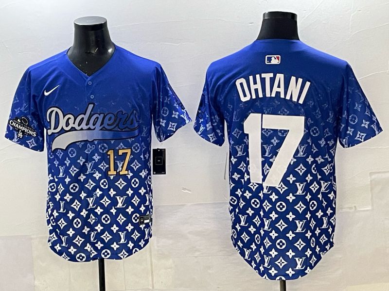 Men Los Angeles Dodgers #17 Ohtani Blue Nike 2025 MLB jersey 014->los angeles dodgers->MLB Jersey